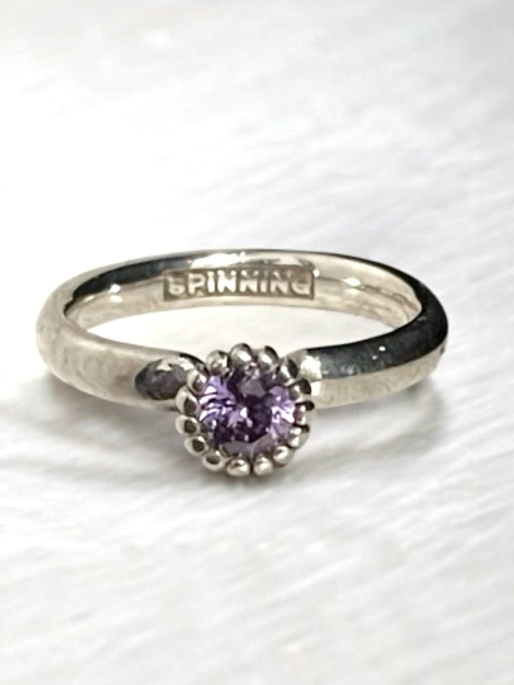 NWOT Elegant Silver and Purple Gemstone Ring